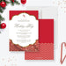 Red holiday party invitation template featuring a festive Christmas design perfect for office parties, family dinners, and digital holiday celebrations.