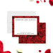 wedding anniversary thank you card with red rose floral border and elegant layout-front-back