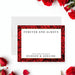 wedding anniversary thank you card with red rose floral border and elegant layout-front