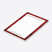 personalized red rose notepad with floral border design and custom name on lined stationery pad-side