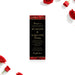 wedding anniversary ticket invitation with red rose design and black elegant layout in ticket format