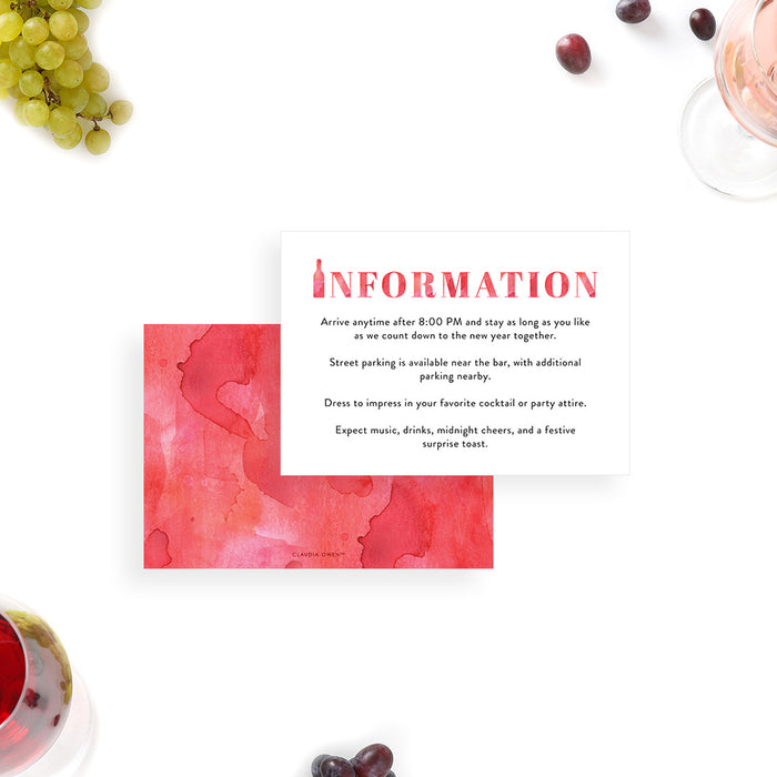 Personalized New Year’s Eve Party Invitation in Red Watercolor