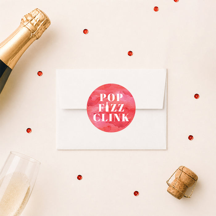Personalized New Year’s Eve Party Invitation in Red Watercolor