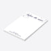 Before the vows, personalized wedding notepad with navy calligraphy script-side