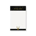 Elegant holiday notepad with deer design, woodgrain accents, and lined pages for festive stationery and Christmas gifts. 
