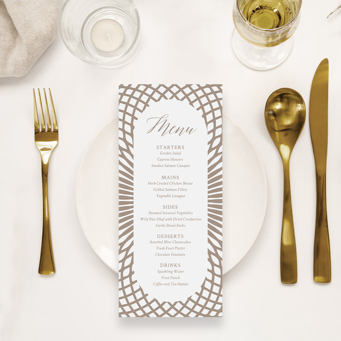 Years of Service Dinner Party Invitation Card with Beige Intricate Circular Pattern, Retirement Dinner Invitations, Employee Appreciation Dinner Invites