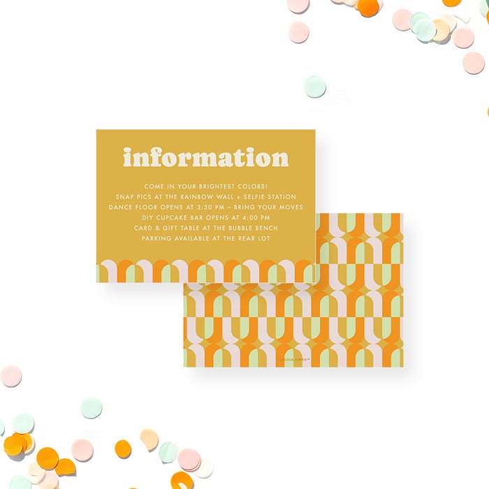 Retro Graduation Party Invitation Colorful Geometric