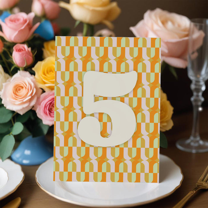 Retro Graduation Party Invitation Colorful Geometric