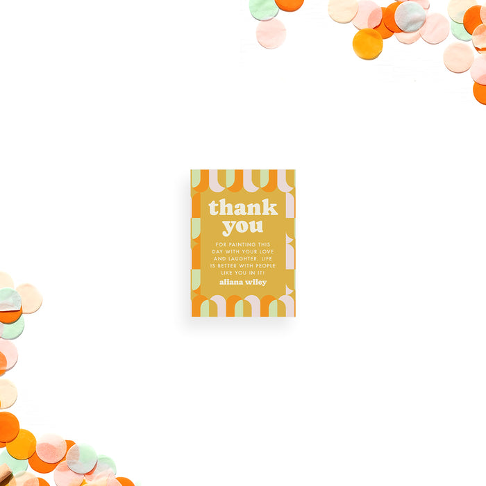 Retro Graduation Party Invitation Colorful Geometric