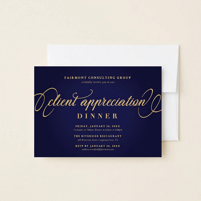 Revised client appreciation invitation preview based on the original artwork
