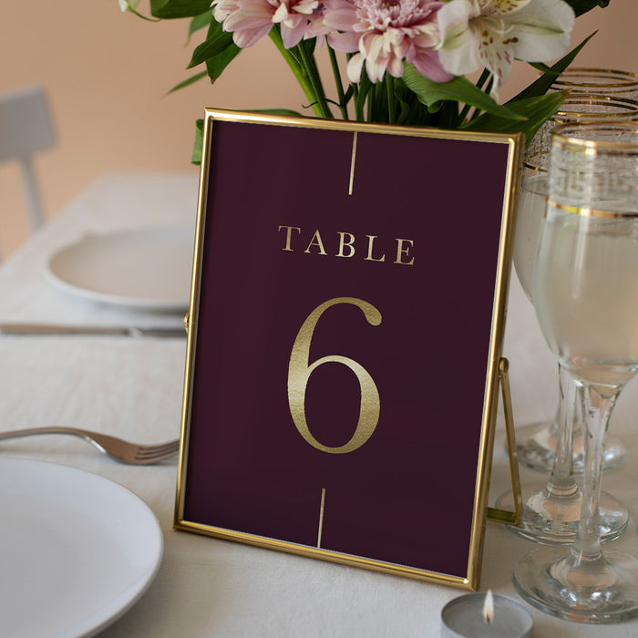 Romantic Burgundy Gold Wedding Invitation Love Design