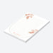 Custom floral wedding notepad featuring blush and coral blossoms, a botanical frame, lined pages, and personalized names—ideal for weddings or bridal showers.-side