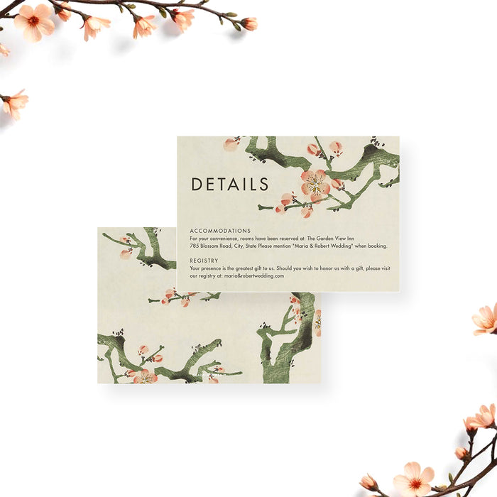 Personalized Cherry Blossom Wedding Invitation Spring Theme