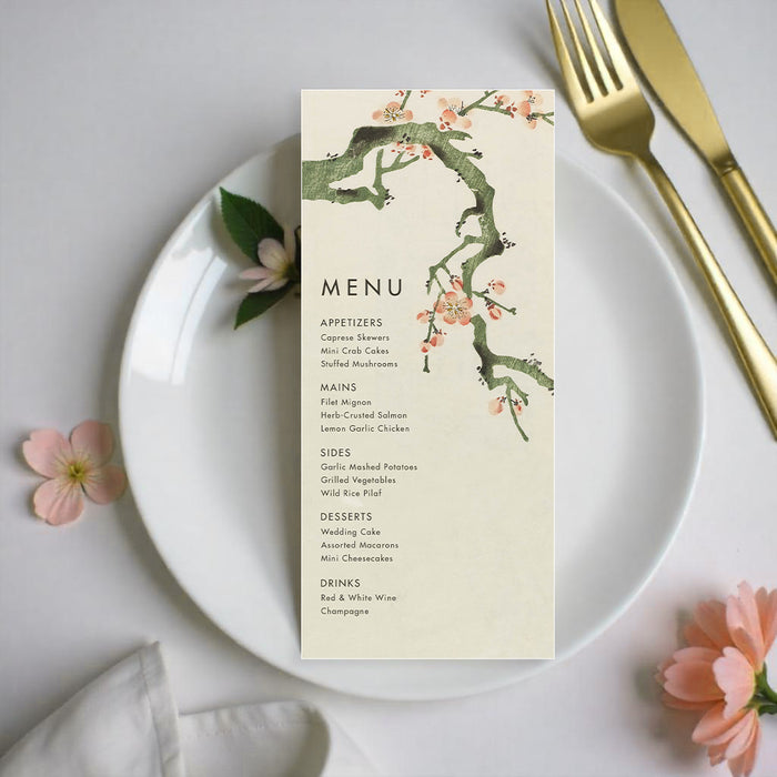 Personalized Cherry Blossom Wedding Invitation Spring Theme