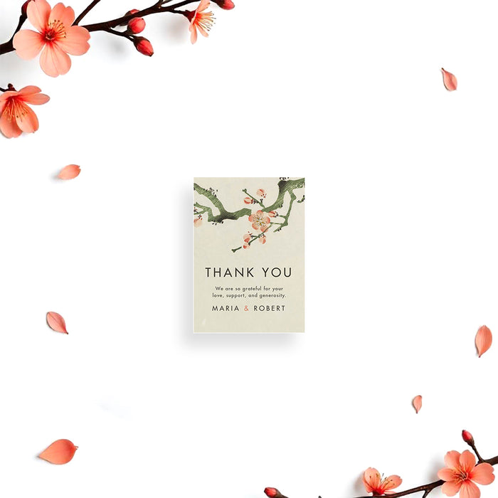 Personalized Cherry Blossom Wedding Invitation Spring Theme