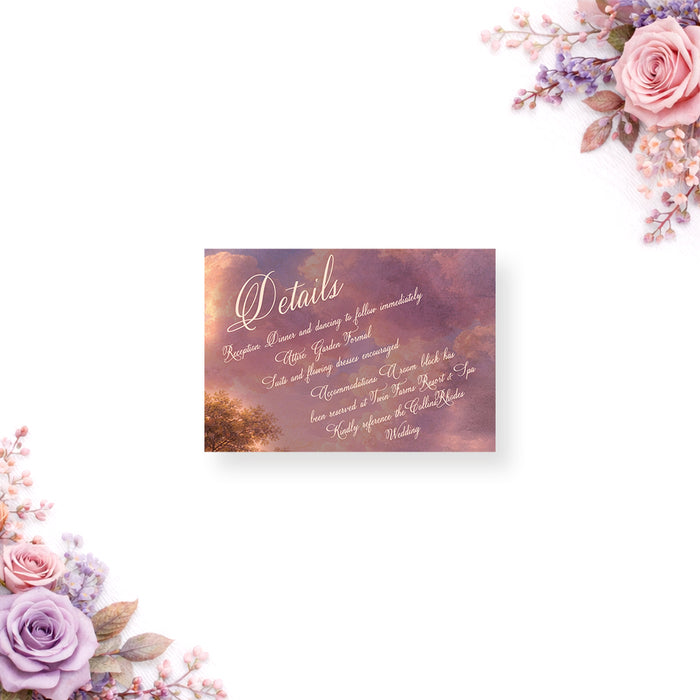 Personalized Romantic Vintage Oil Painting Wedding Invitation