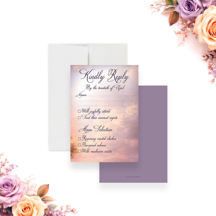 Personalized Romantic Vintage Oil Painting Wedding Invitation