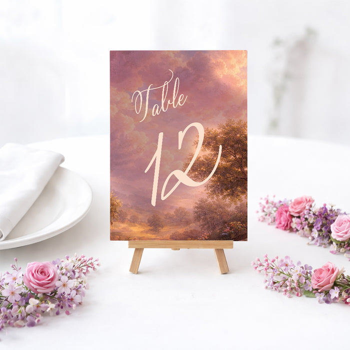 Personalized Romantic Vintage Oil Painting Wedding Invitation