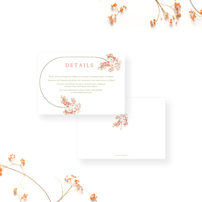 Blush Floral Wedding Invitation Elegant Spring Romance