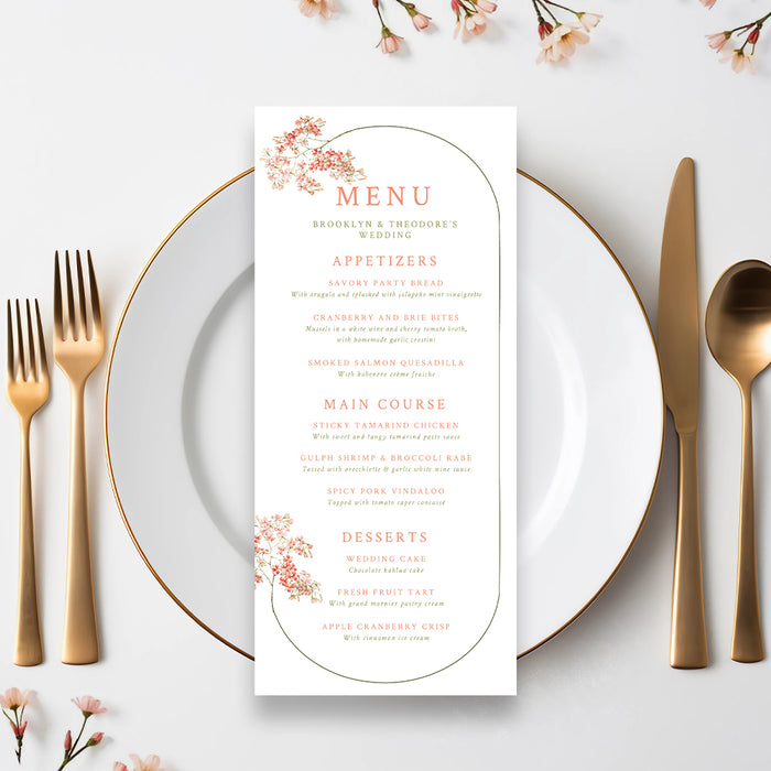 Blush Floral Wedding Invitation Elegant Spring Romance