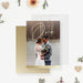 Save the date card featuring a romantic couple image with “The One” design, serving as a photo wedding date reminder for an upcoming celebration.-front-back