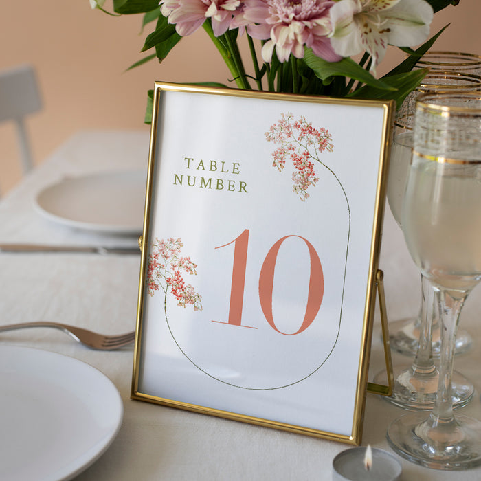 Blush Floral Wedding Invitation Elegant Spring Romance