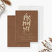 She said yes to the engagement invitation card featuring a brown background and gold lettering for a romantic engagement party-front-back