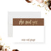 She said yes to a note card with a brown and gold design for engagement thank you notes and wedding stationery-front