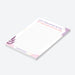 Personalized notepad for coworkers with purple and coral office design