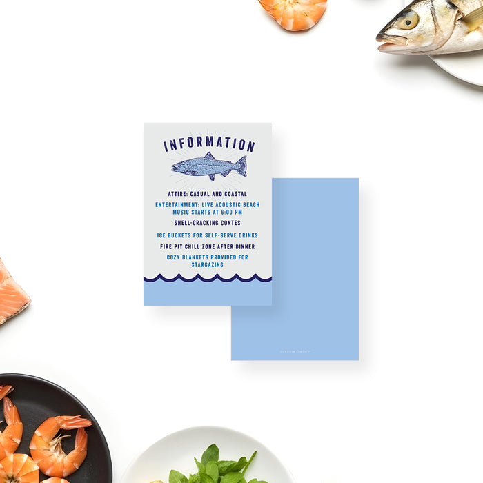Seafood Feast Birthday Invitation Fish Fry Party Coastal Invite