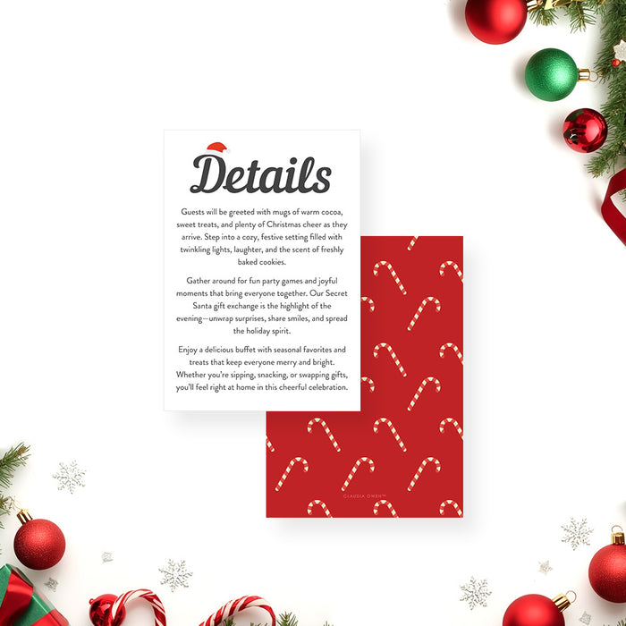 Secret Santa Invitation Christmas Gift Exchange Party Card