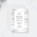 corporate annual dinner invitation with black and white formal layout, textured gray border, and company event details-front