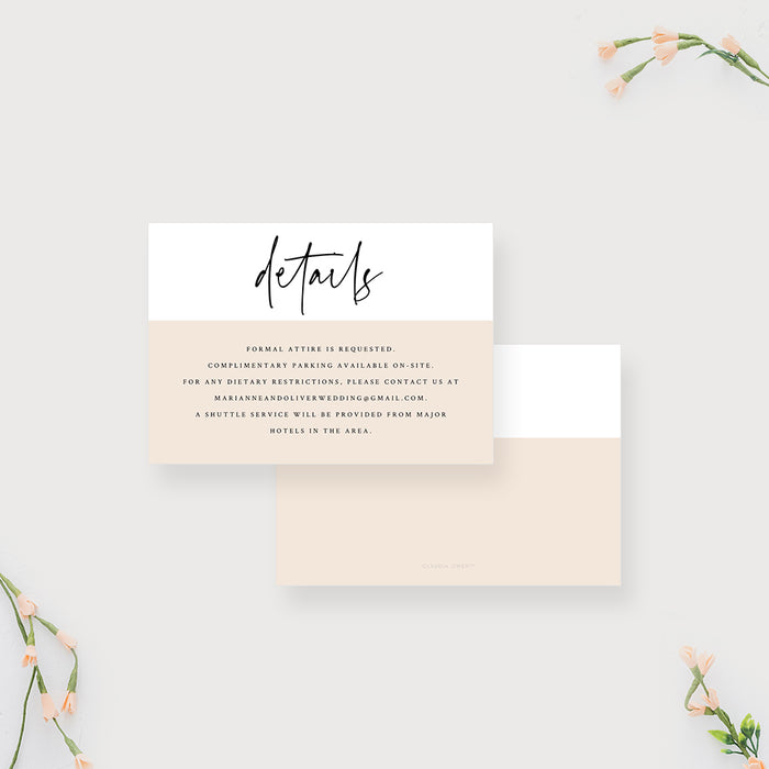 Urban Elegance Wedding Invitation for Modern Couples, Chic Modern Calligraphy Wedding Invitation