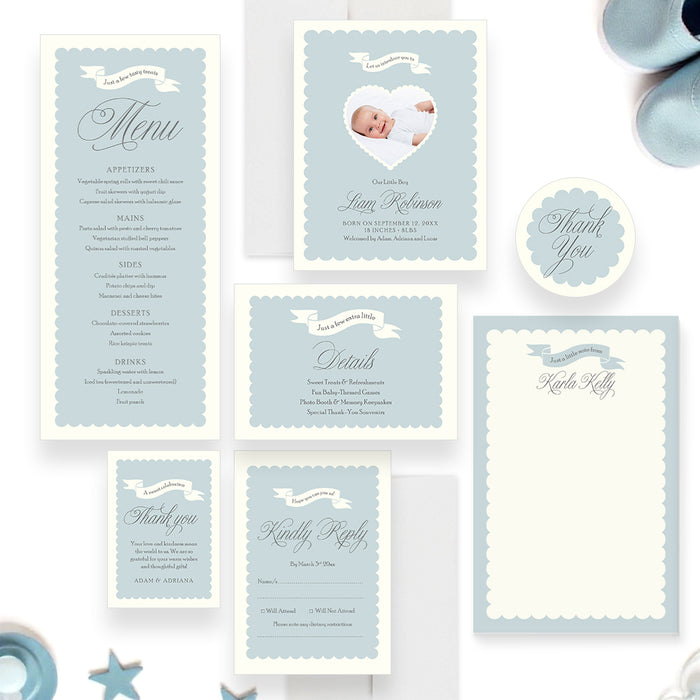 Sip and See Invitation Personalized Meet the Baby Card