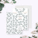 Botanical sip and see invitation with greenery leaves design, customized for a newborn welcome party or gender-neutral baby events.-front-back