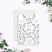 Botanical sip and see invitation with greenery leaves design, customized for a newborn welcome party or gender-neutral baby events.-front