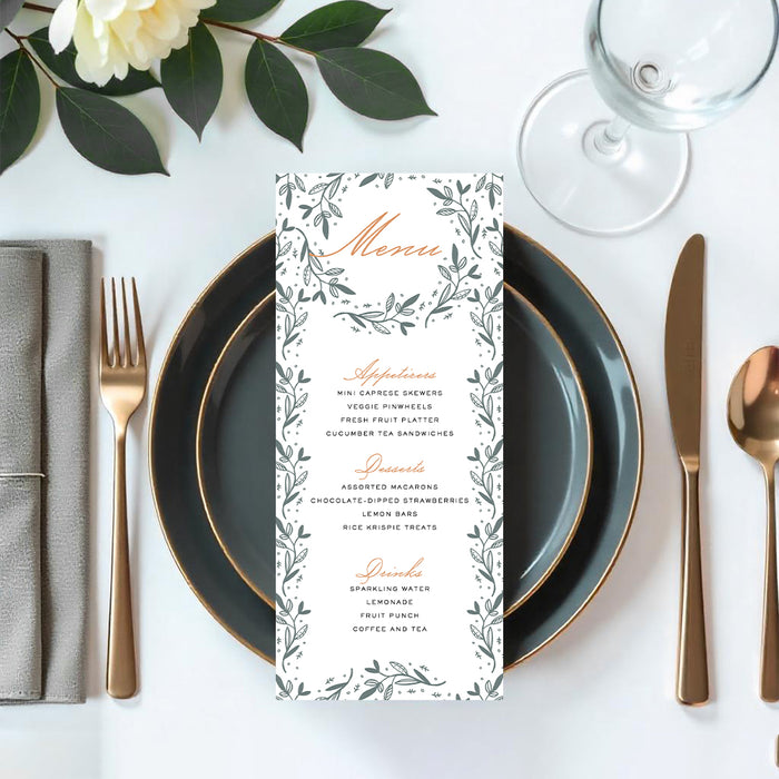 Sip And See Invitation Greenery Botanical Baby Card