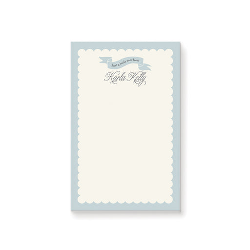Personalized notepad with name in pastel border custom stationery