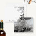 Smoke design personalized note card set for men 
