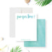 Spa party thank you card featuring a minimal design with soft watercolor lettering that reads “pamper time” and a personalized name-front-back