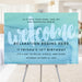 Spa party welcome sign featuring a blue and green watercolor background with “relaxation begins here” wording for a girls birthday celebration.