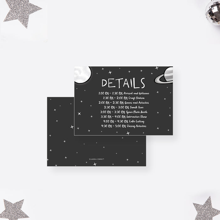 Space Adventure Birthday Party Invitation with Photo, Astronaut Birthday for Boys and Girls, Outer Space Party Invites