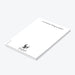 Spanish gothic skull notepad with the phrase “En memoria de mi juventud” for a Death to My 20s themed birthday party.-side