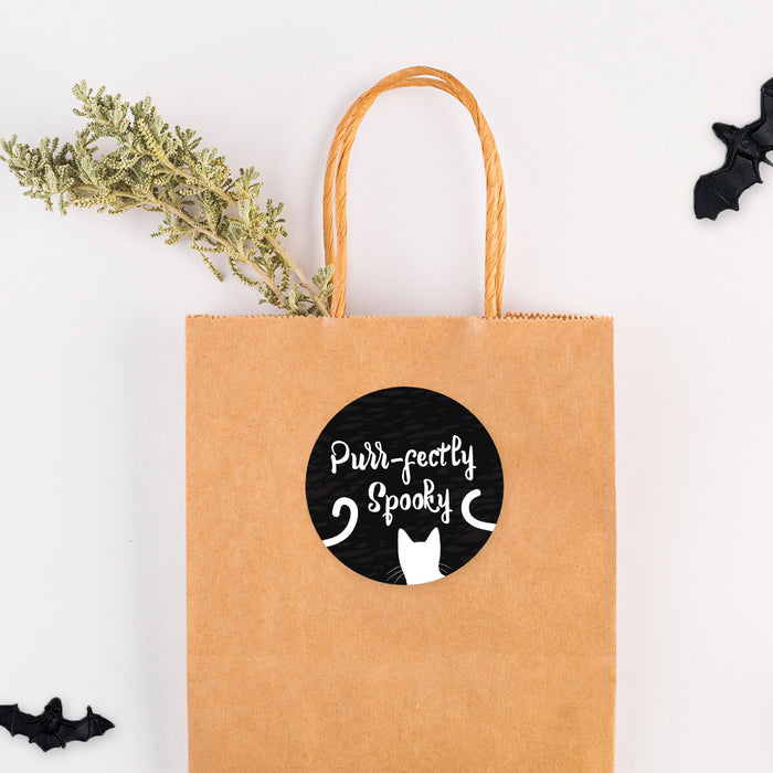 Personalized Spooky Black Cat Halloween Party Invitation