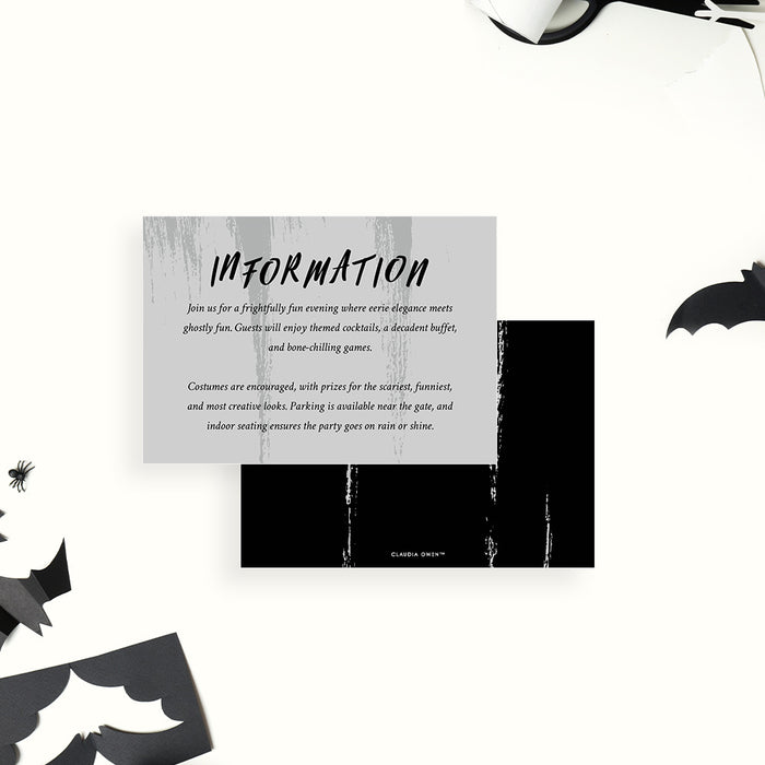 Elegant Black Halloween Party Invitation Spooky Costume Party Invite