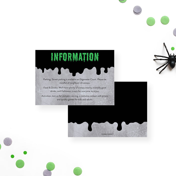 Spooky Halloween Party Invitation with Spider Web Design