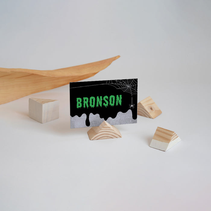 Spooky Halloween Party Invitation with Spider Web Design