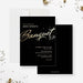 Black and gold invitation card for a sports banquet on a white background with confetti.