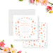 Spring brunch invitation with a soft pastel floral wreath, ideal for spring festivities.-front-back