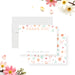 Floral thank you card featuring soft pastel flowers, personalized stationery suitable for women or spring celebrations.-front-back
